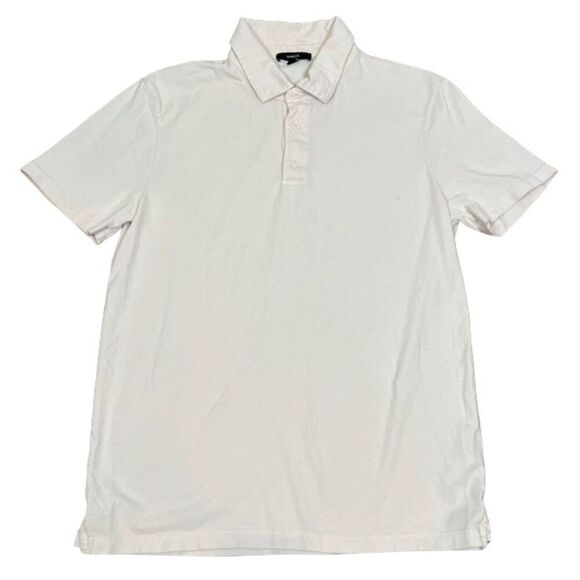 Vince Men's Light Pink Cotton Polo Collared 3 Button Short Sleeve Size Small - Picture 2 of 11